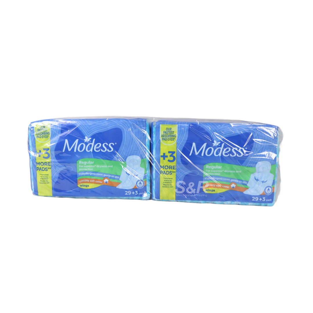 Modess Pads Cottony Wings 2 packs x 32 pieces